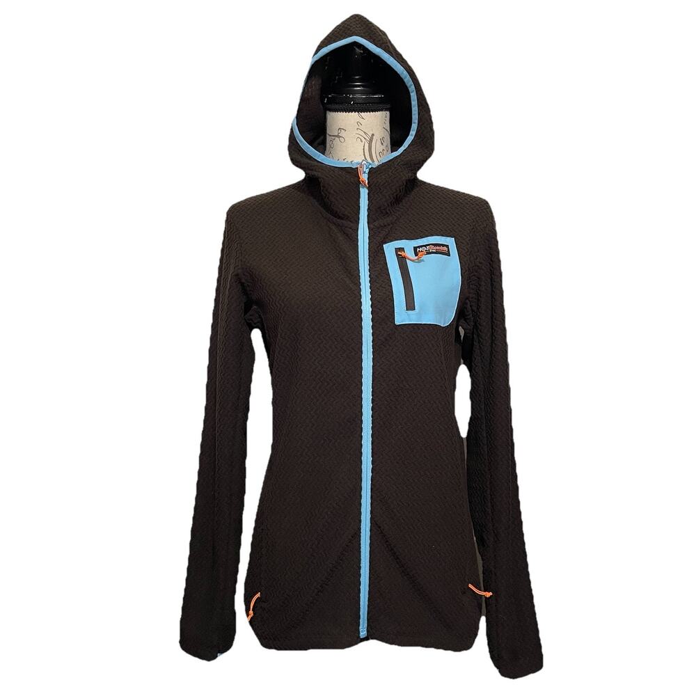 Ventures Endurance Hoodie Women M Brown Hot Chocolate Run Full Zip Sporty Hiking